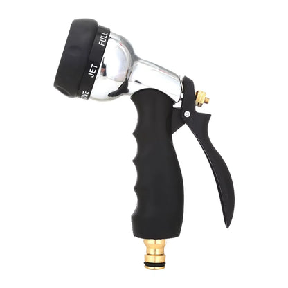 Hose Pipe High Pressure Metal Irrigation Water Gun Rust Prevention with Rubber Handle for Car Garden Lawn