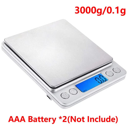 10kg Kitchen Digital Scale USB Charging LCD Display Stainless Steel Electronic Scales Jewelry Food Snacks