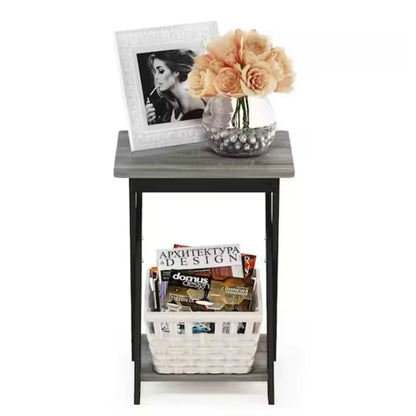 Simplistic Oak Criss Crossed End Table Leg End table Is Stylish Yet Functional