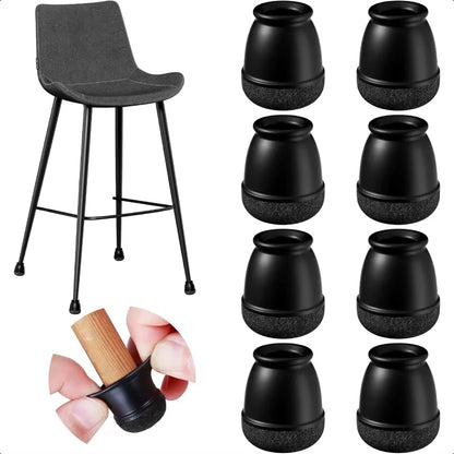 24 Pcs Extra Small Chair Leg Floor Protectors Silicone Chair Leg Protectors for Hardwood Floors