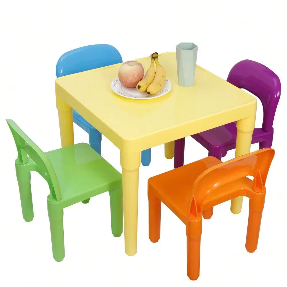 Kids Table And 4 Chairs Toddler Child Party Toys Fun Activity Furniture Play Set