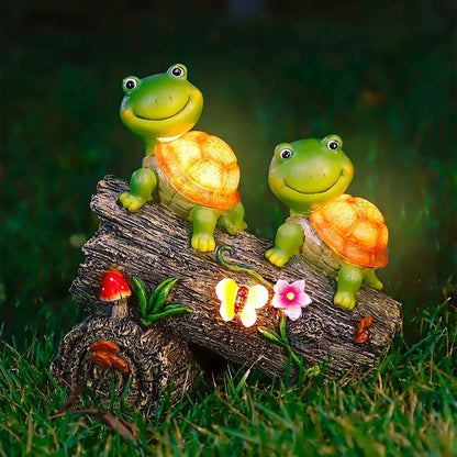 Garden Statue Solar Outdoor Decor Light Turtle Garden Figurines Outdoor Decor Resin solar turtle