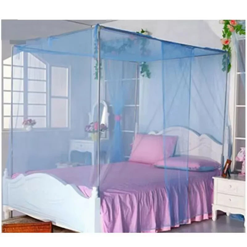 Summer Home Mosquito Nets 4 Corner Post Bed Canopy Net Double Bed Lightweight Fashion Bedding