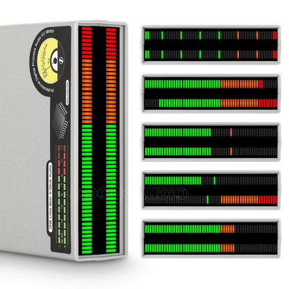 56 Bit Stereo MIC+LINE RGB LED Music Spectrum Visualizer Display Sound Level Meter Audio Analyzer