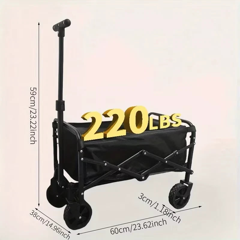 Foldable cart Foldable trailer on wheels Foldable trailer Large capacity portable trailer For shopping