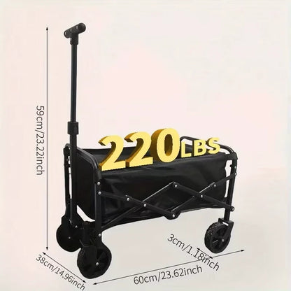 Foldable cart Foldable trailer on wheels Foldable trailer Large capacity portable trailer For shopping