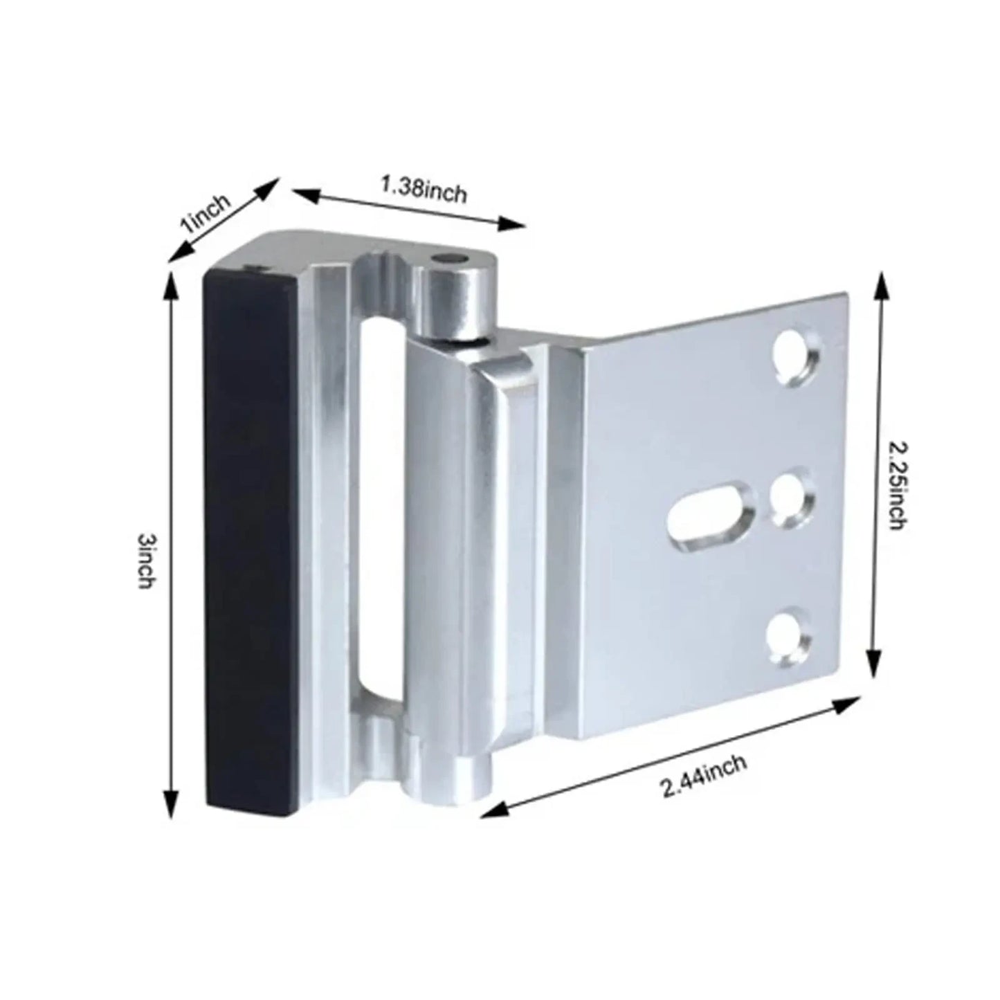 Home Security Door Reinforcement Lock Child Proof Door Lock with Screws for Inward Swinging Door Security