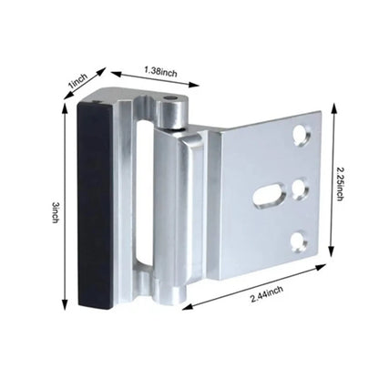 Home Security Door Reinforcement Lock Child Proof Door Lock with Screws for Inward Swinging Door Security