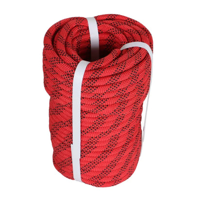 High Strength 3520lbs 3/8 Inch Polyester Rope 100Ft Red-Black-for Tree Climbing Rigging
