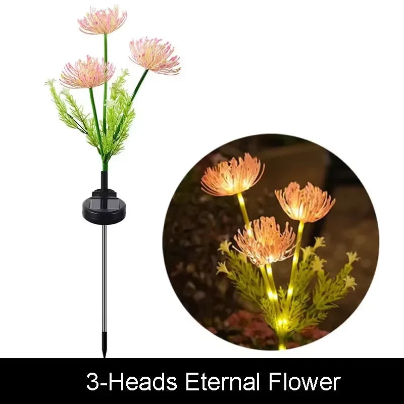 LED Simulation Butterfly Flower Solar Light Outdoors Summer Landscape Lighting Camping Wedding Garden