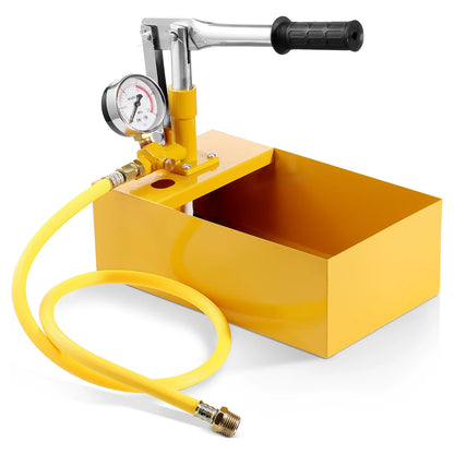 Hydrostatic Test Pump Max 25bar Single/Dual Valve 1.4/2.8 Gal Tank Hydraulic Manual Water Pressure