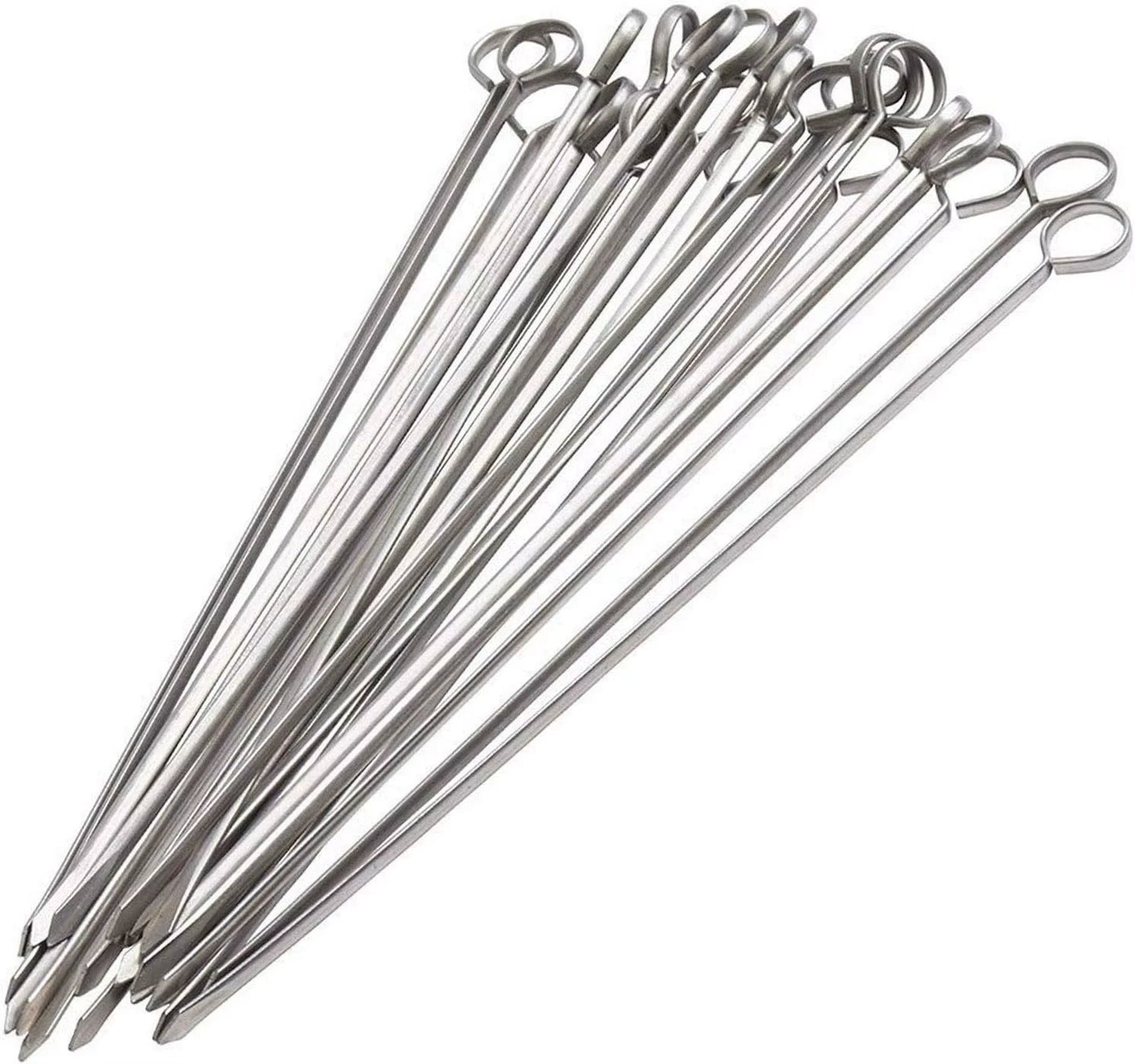 24 Pack Kabob Skewers for Grilling 12 Inch  BBQ Grill Grilling Accessories Stainless Steel