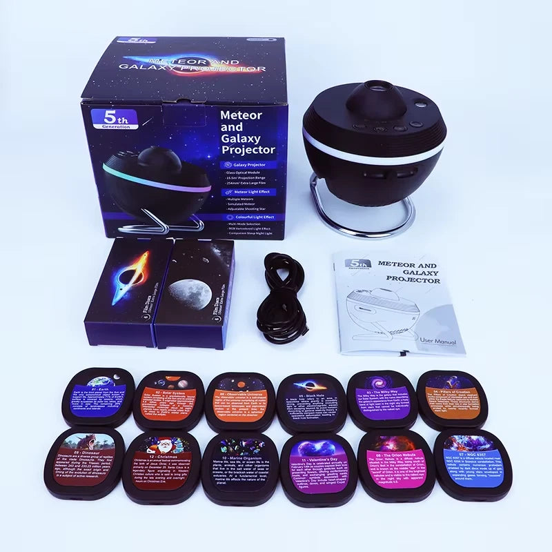 13 in 1 Ultra Clear Galaxy Projector Ultra Clear Night Light Lamp Rotary Space Ball Planetarium