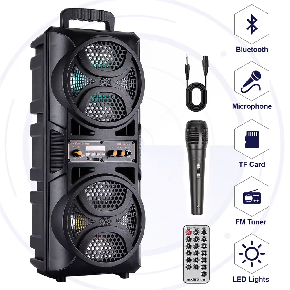 3000W Portable Bluetooth Speaker Sub woofer Heavy Bass Sound System Party