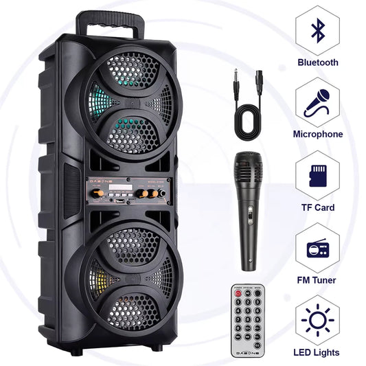3000W Portable Bluetooth Speaker Sub woofer Heavy Bass Sound System Party