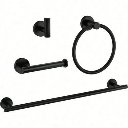 4 Piece Bathroom Hardware Set Modern 24-Inch Towel Bar Set Wall Mounted Stainless Steel Bathroom Accessories