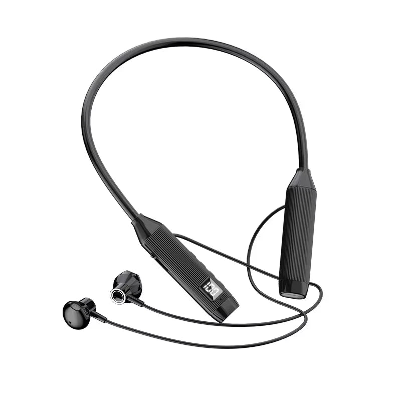 Super Power Wireless Headphones Bluetooth Earphones Neckband Magnetic Earbuds LED Display Sports