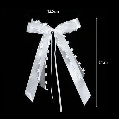 Wedding Bowknots Ribbon White Wedding Cars Chairs Bow Decoration DIY Bouquet Gift