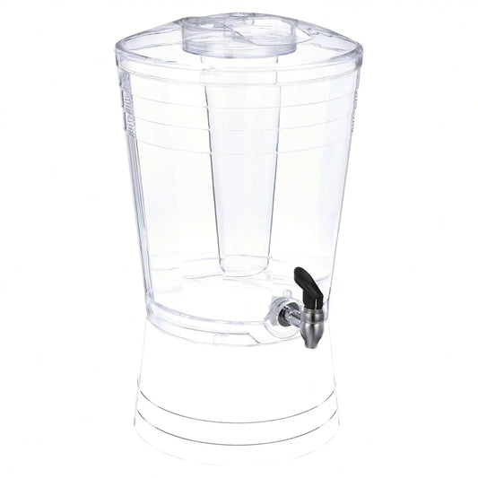 3 Gallon Acrylic Beverage Dispenser Mosaic Design Clear Drink Server with Faucet for Parties