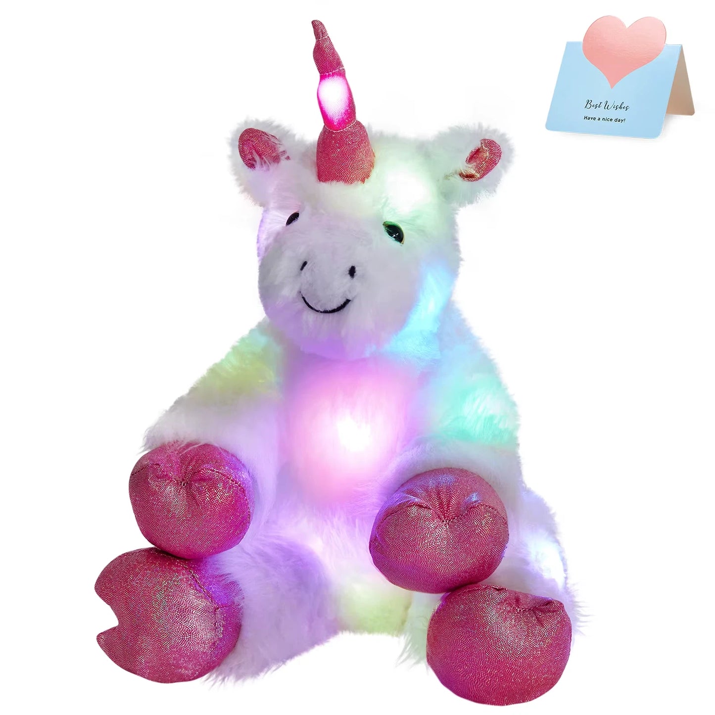 Glowing Unicorn Plush Toy Cuddly Unicorn Stuffed Animal With Lights Mother's Day Favors