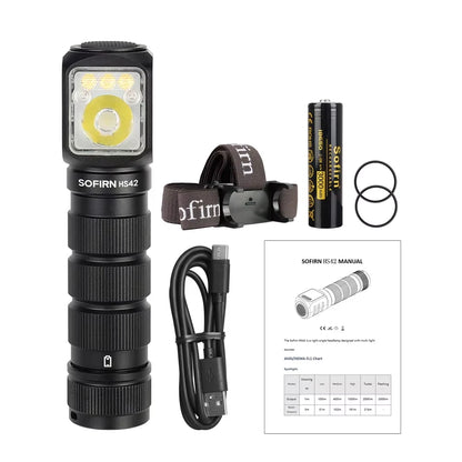 Headlamp 2100lm 18650 EDC USB C Rechargeable with Power Bank Flashlight SST40 LED Torch