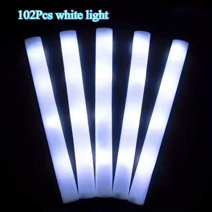 102 Led Glow Foam Sticks 3 Modes of Color Changing and Flashing Glow Party Supplies Suitable for Weddings Birthdays Carnivals Concerts