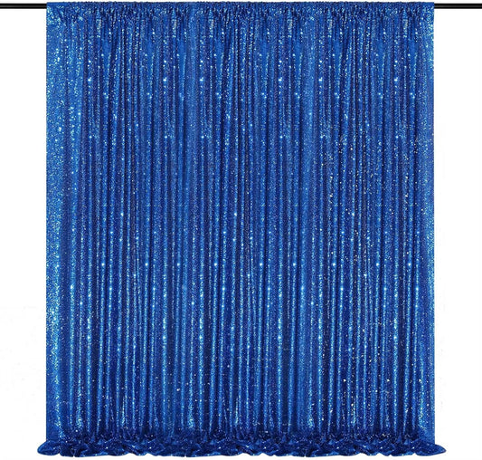 Royal Blue Sequin Backdrop 1Pcs-4ftx8ft Photo Background Curtains for Photoshoots Birthday