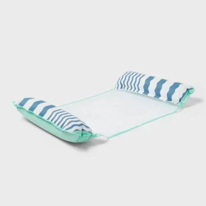 Water Hammock Pool Lounger Blue Stripes Highlights Cool Striped Hammock For Pool