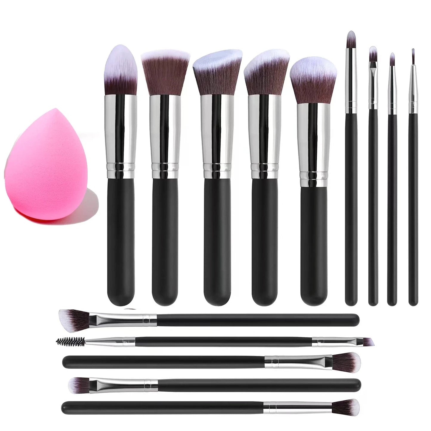 14Pcs Makeup Brush Set for Beginners Soft Bristle Powder Brush Blush Eye Shadow Beauty Tools