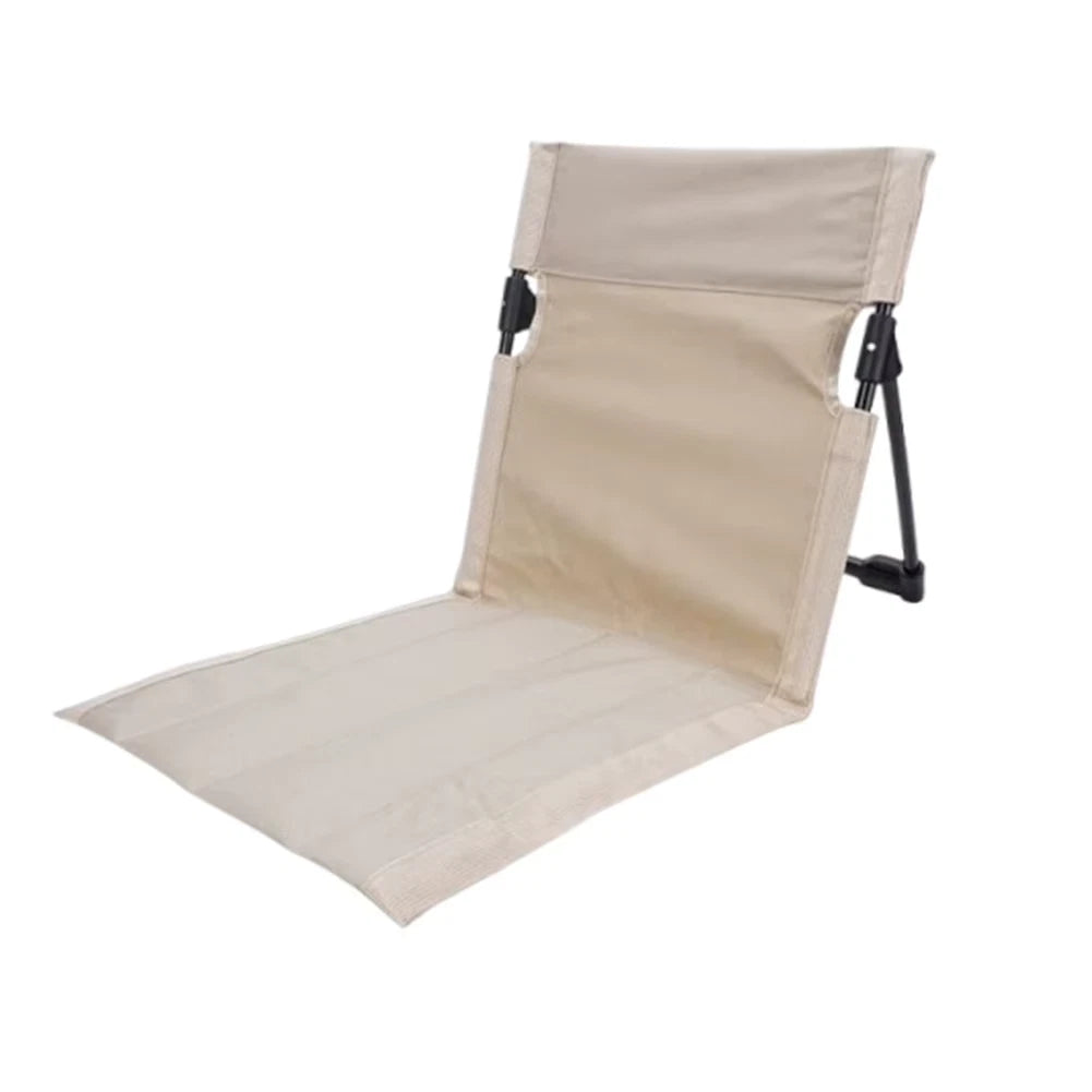 Folding Beach Chair with Back Support Outdoor Camping Chair Lounge Chair Floor Chair