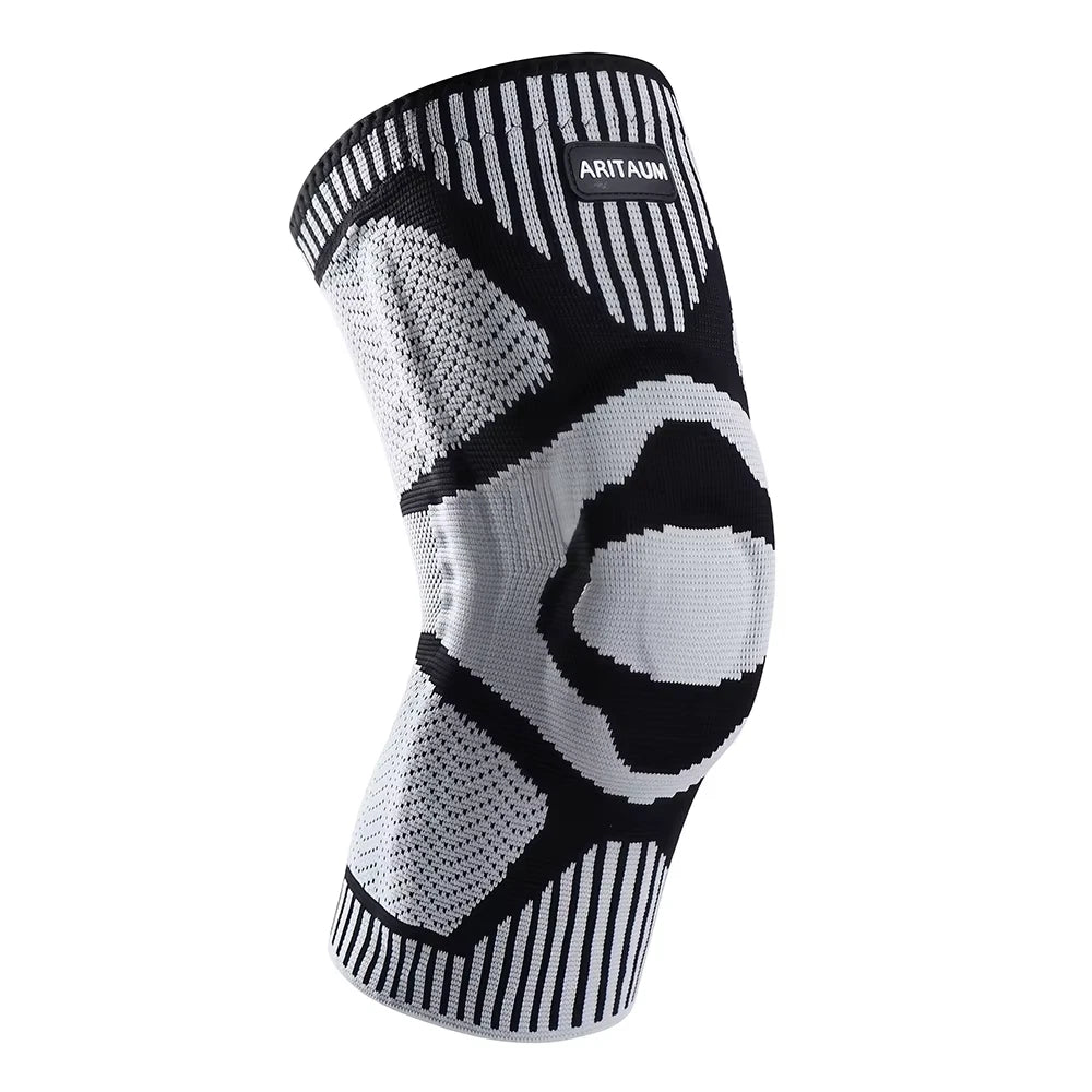 1 Pack of Professional Sports Knee Pads Knee Pads Meniscus Silicone Spring Support, Running Fitness