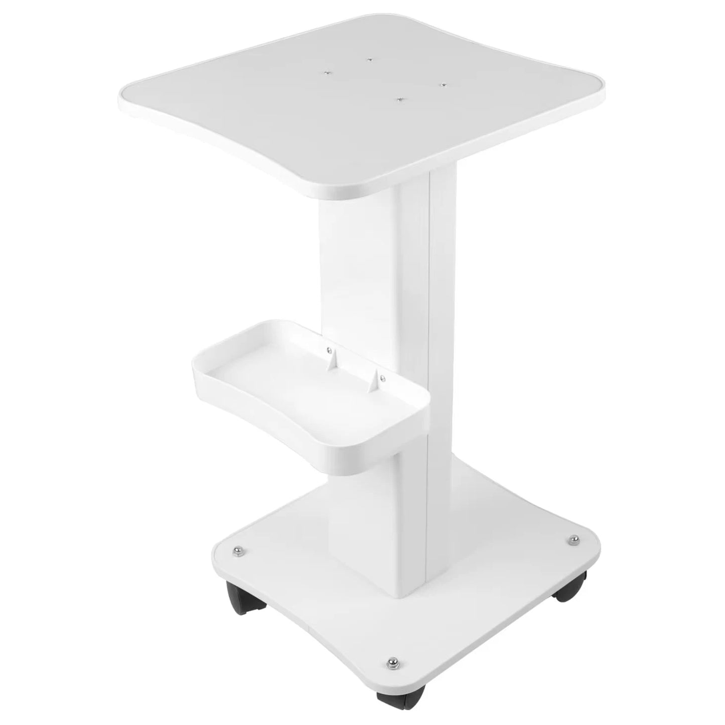 Beauty Salon Trolley Cart with Wheels 3 Tier Beauty Rolling Cart Rotate Adjustable Tattoo Table