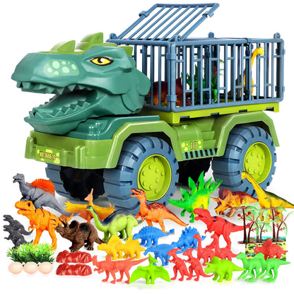Large Inertia Sliding Dinosaur Construction Vehicle Transport Car Tyrannosaurus Rex Baby Crib Toy Set