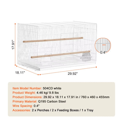 30In Flight Bird Cage Stackable Divided Small Animal Cage for Kinds of Birds Pet Travel Birdcage