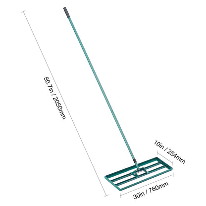 Lawn Leveling Rake 36inchx10inch Heavy-duty Lawn Leveler With 78inch Steel Extended Handle