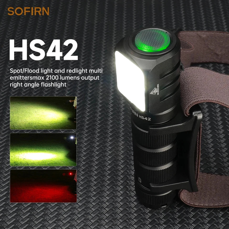 Headlamp 2100lm 18650 EDC USB C Rechargeable with Power Bank Flashlight SST40 LED Torch
