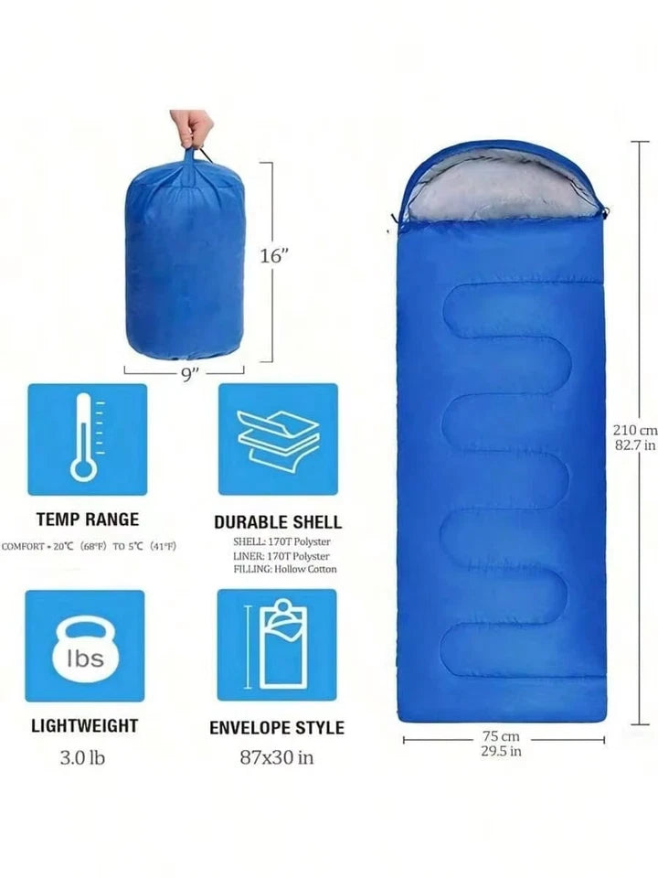Outdoor Camping Sleeping Bag Extended And Thickened Version Warm Sleeping Bag, Foldable, Easy To Carry