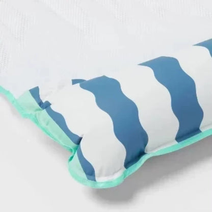 Water Hammock Pool Lounger Blue Stripes Highlights Cool Striped Hammock For Pool