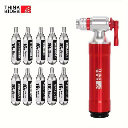 ThinkRider CO2 Pump For Bicycle Schrader Presta Adapter Bike Pump Inflator Aluminum Tire Tube Mini size