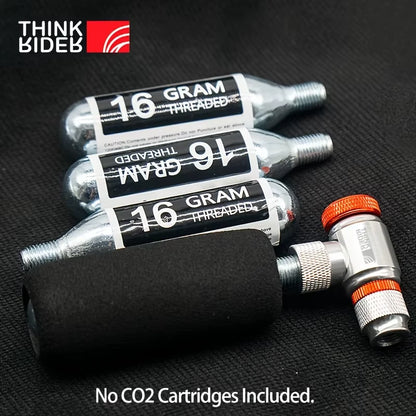 ThinkRider CO2 Pump For Bicycle Schrader Presta Adapter Bike Pump Inflator Aluminum Tire Tube Mini size