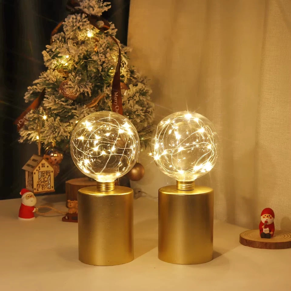 2Pcs Gold Table Lamp Battery Powered Lamps Cordless Lamp Light for Living Room Bedroom Weddings
