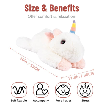 3.3 Pound Unicorn Weighted Stuffed Animals Plush Toy Large Giant Pillowfort Body Pillow Animal