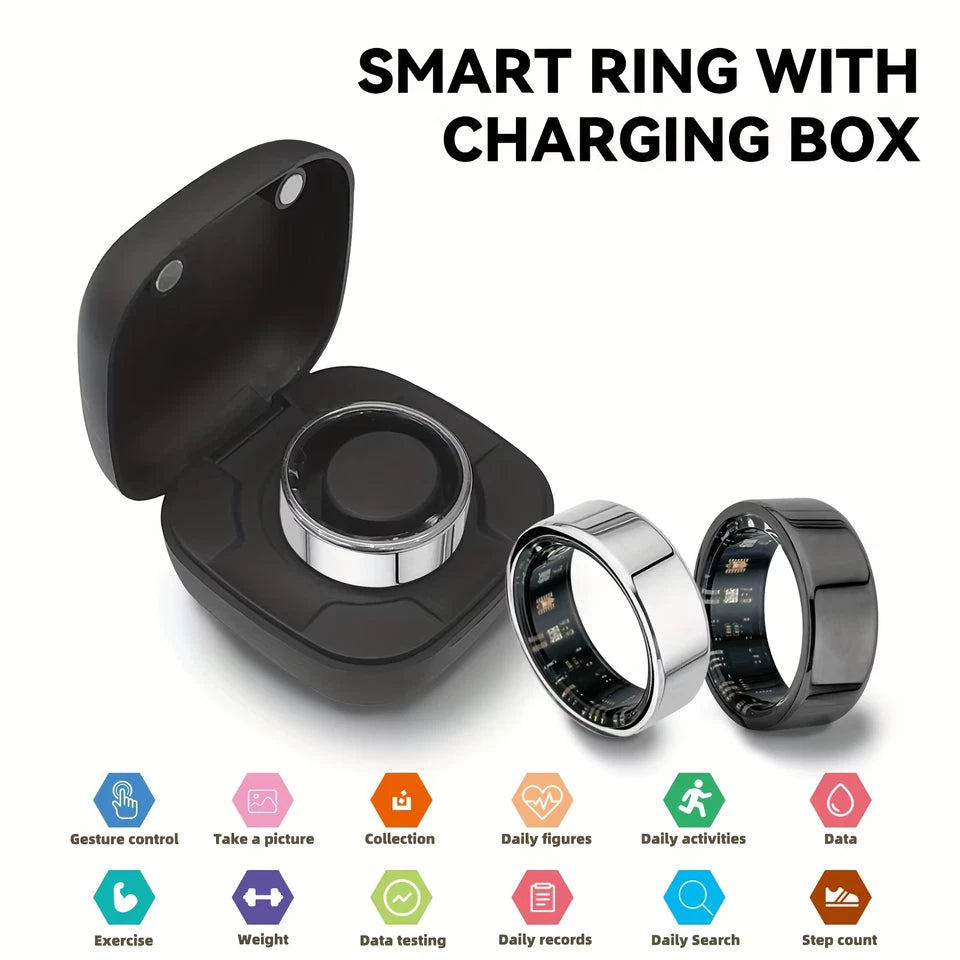 New For Smart Ring Men Women Heart Rate And Blood Oxygen Monitor Smartring NEW