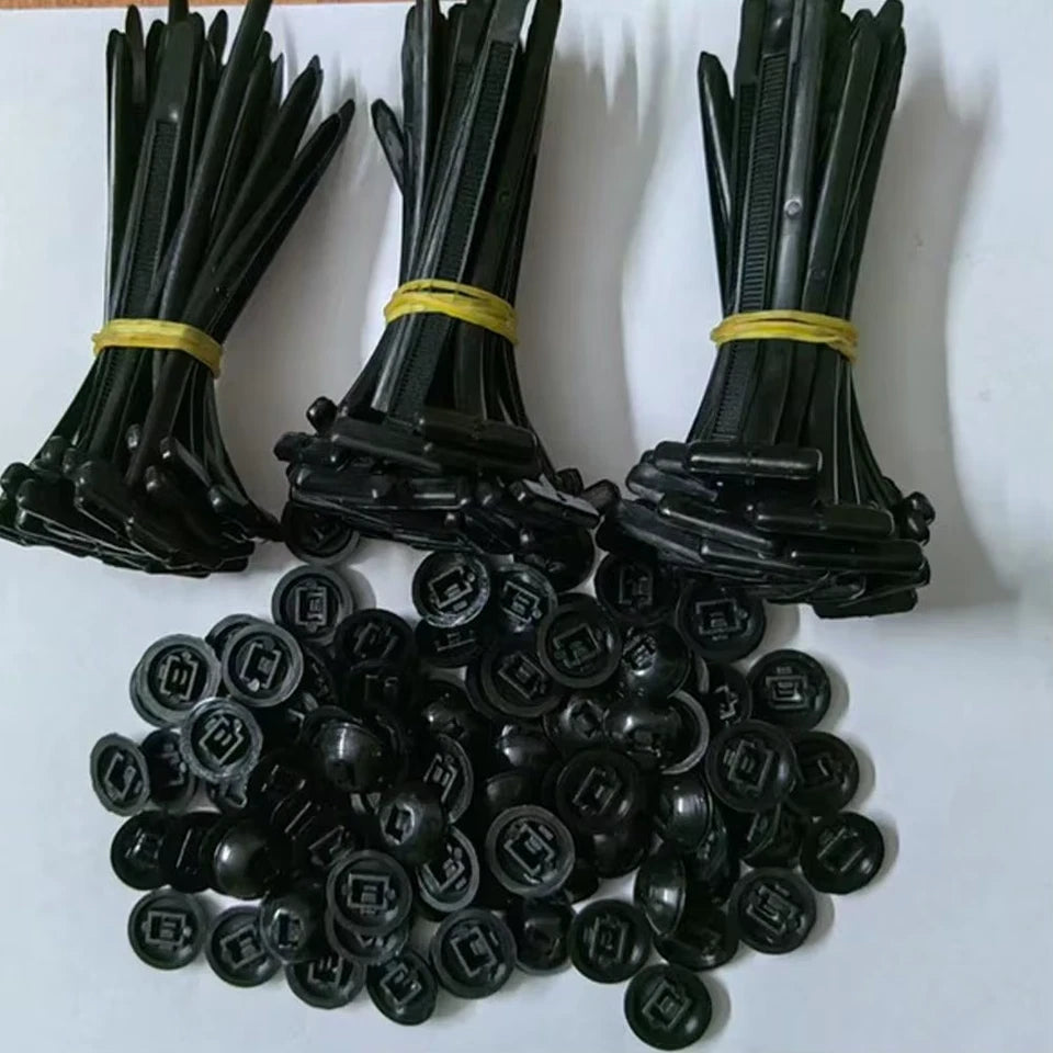 30 Pcs Plastic Cable Ties Black Reusable Self Locking Nylon Clamps Cord Tie Duty Cables
