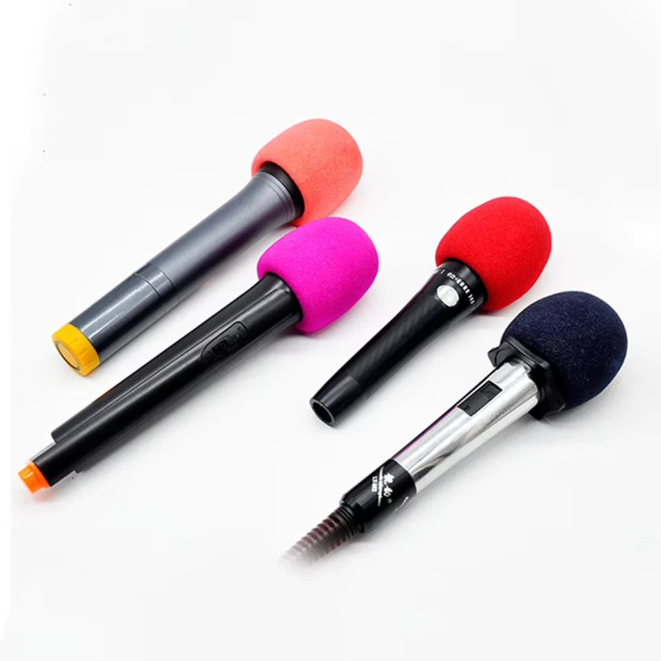 10Pcs Microphone Windscreen Cover Foam Protective Cap Sponge Portable Stereo Studio Mic
