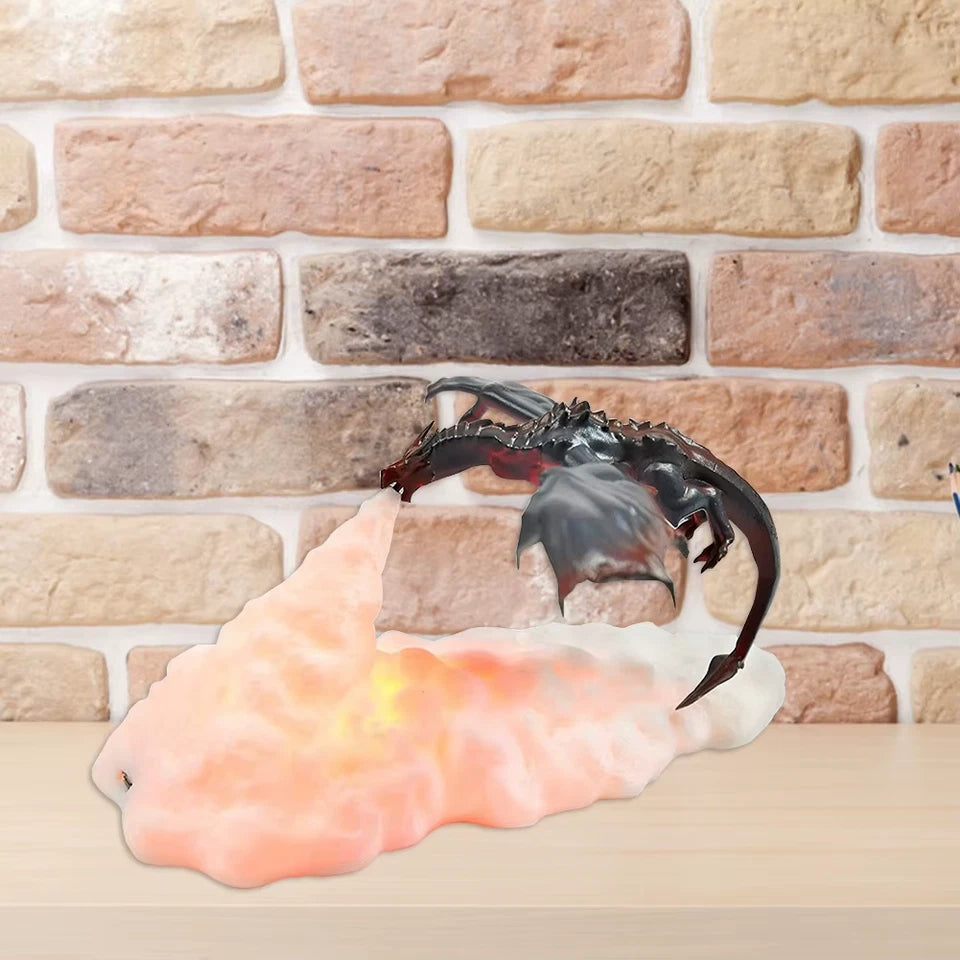 3D Printed Indoor Lighting Eye Protection Fire/Ice Dragon Tabletop Light Kids Sleep Accompany
