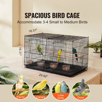 30In Flight Bird Cage Stackable Divided Small Animal Cage for Kinds of Birds Pet Travel Birdcage