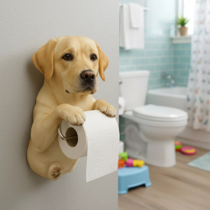 Wall Mount Toilet Paper Roll Holder 3D Printed Dog Paper Roll Holder Decorative Dog Shape Paper Stand