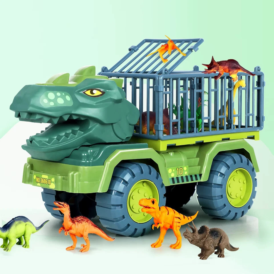 Large Inertia Sliding Dinosaur Construction Vehicle Transport Car Tyrannosaurus Rex Baby Crib Toy Set