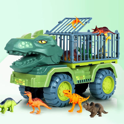 Large Inertia Sliding Dinosaur Construction Vehicle Transport Car Tyrannosaurus Rex Baby Crib Toy Set